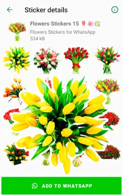 Flowers Stickers for WhatsApp android App screenshot 1