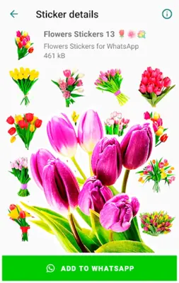 Flowers Stickers for WhatsApp android App screenshot 3