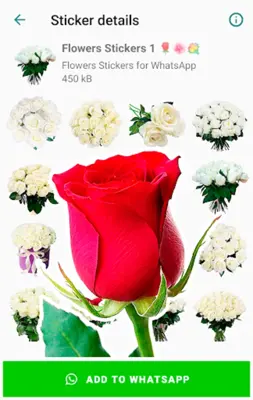 Flowers Stickers for WhatsApp android App screenshot 7